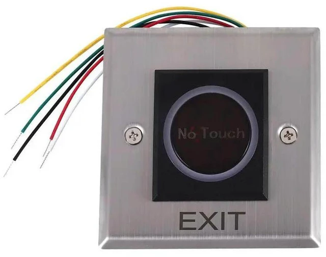 Main image of AJMRTC Contactless Infrared Sensor Switch, No Touch Door Release Exit Button with LED Indication, Non-contact IR Sensor Door Access Control Switch for Home & Office Door System