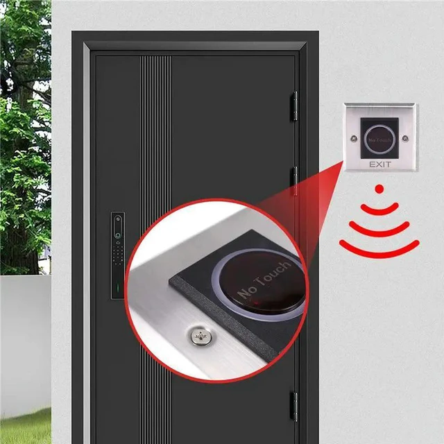 Alt view image 3 of 3 - AJMRTC Contactless Infrared Sensor Switch, No Touch Door Release Exit Button with LED Indication, Non-contact IR Sensor Door Access Control Switch for Home & Office Door System