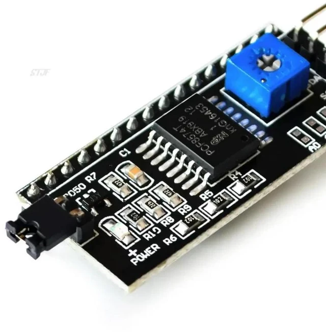 Alt view image 3 of 3 - AJMRTC 1602 LCD Display Module with Adjustable Backlight, IIC I2C TWI SPI Serial Interface Board, 16x2 Character LCD Screen for Arduino Raspberry Pi STM32 DIY Electronic Project