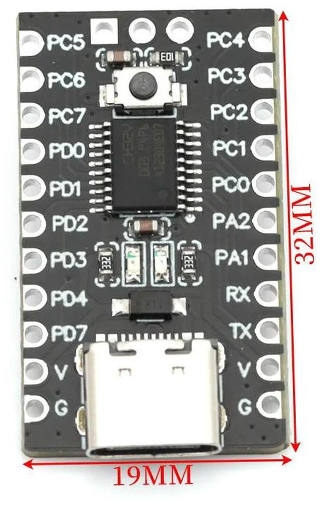 Alt view image 2 of 3 - AJMRTC CH32V003 Minimum System Core Board, RISC-V CH32V003F4P6 Microcontroller Module, CH32V003 Development Board for Embedded Programming, Electronic DIY and MCU Learning Projects