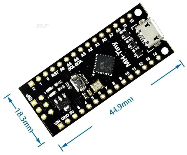 Alt view image 3 of 3 - AJMRTC ATTINY88 Micro Development Board, 16MHz Upgraded Version of Digispark ATTINY85, Extended Compatible with NANO V3.0 ATmega328, Tiny AVR MCU Board for Electronic DIY & Embedded Programming