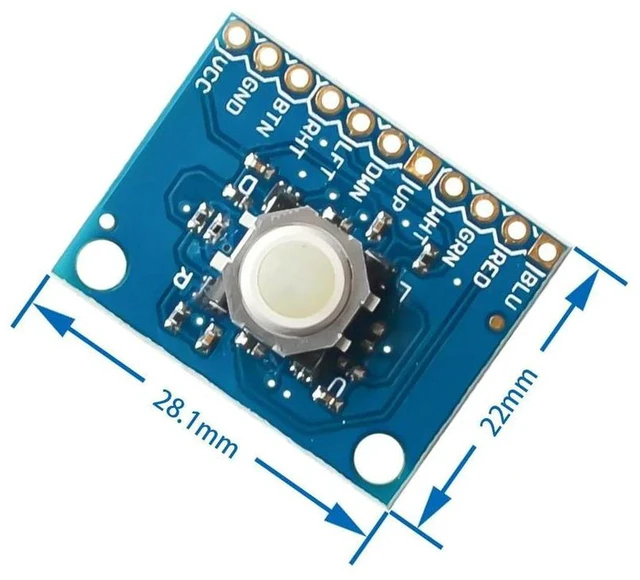 Alt view image 2 of 3 - AJMRTC ICSH044A Five Key Navigation Key Module, Blackberry Trackball Breakout Board, 2.5V-5.25V Input, 5-Way Navigation Trackball Sensor Module for Microcontroller Electronic DIY Projects