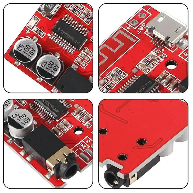 Alt view image 2 of 3 - AJMRTC 5Pcs Bluetooth 4.1 MP3 Amplifier Module, Mini Lossless Audio Decoder Board, Support MP3 WAV APE FLAC, Wireless Audio Receiver Amplifier Board for Car Speaker, DIY Audio Speaker Projects
