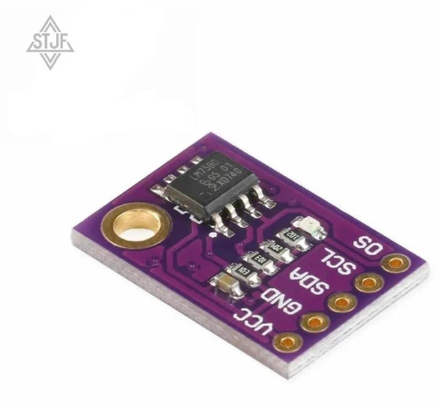 Main image of AJMRTC LM75 LM75A Temperature Sensor Module, High Speed I2C Interface High Precision Digital Thermometer Development Board, Programmable Temperature Alarm for Arduino ESP32 Raspberry Pi STM32 DIY Proj