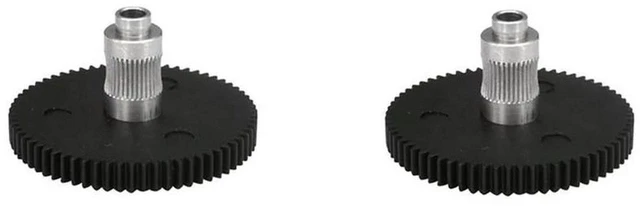 Alt view image 3 of 3 - AJMRTC 2Pcs Extruder Feed Gear, 66-Tooth Stainless Steel & Plastic Extrusion Gear Replacement for Artillery Sidewinder X1, Aero Extruder, 3D Printer Extruder Drive Gear Spare Parts