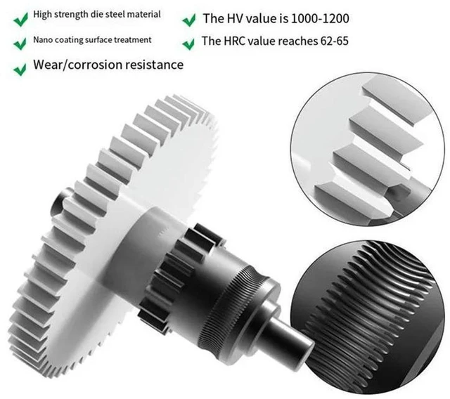 Main image of AJMRTC Upgrade Extruder Integrated Gear, Nano-Coated Feeding Gear Replacement Parts for Flashforge Adventurer 5M Pro (AD5M Pro), 3D Printer Extruder Gear Accessories for High Speed Printing