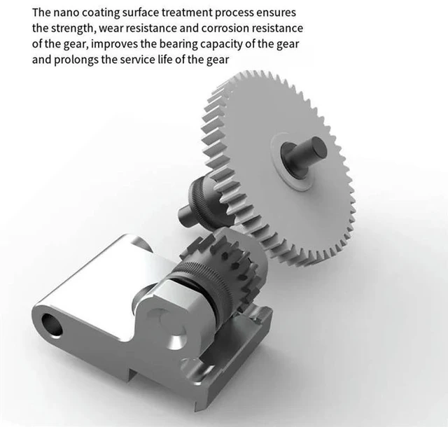 Alt view image 2 of 3 - AJMRTC Upgrade Extruder Integrated Gear, Nano-Coated Feeding Gear Replacement Parts for Flashforge Adventurer 5M Pro (AD5M Pro), 3D Printer Extruder Gear Accessories for High Speed Printing
