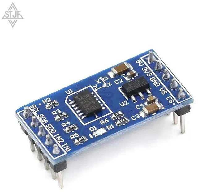 Main image of AJMRTC ADXL345 3-Axis Digital Acceleration Gravity Sensor Module, Tilt Vibration Detection Sensor Board, I2C SPI Interface for Arduino ESP32 Raspberry Pi STM32 DIY Electronic Projects