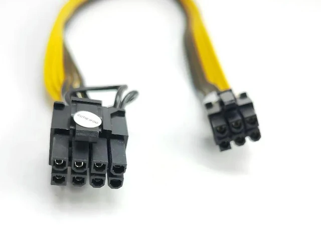 Alt view image 3 of 3 - AJMRTC 6Pin to 8Pin (6+2Pin) GPU Power Cable, 50cm Graphics Card Socket Adapter Cord, Server PSU to Video Card 6P to 6+2P Connector Cable for GPU Power Supply Conversion