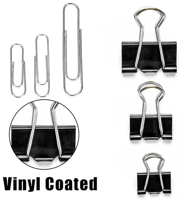 Alt view image 2 of 3 - AJMRTC 340Pcs Assorted Paper Clips & Binder Clips Premium Set, Multi Sizes Metal Paper Clamps, Office School Supplies for Document, Paper Organizing, Filing and Paper Holding