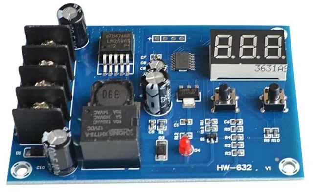 Alt view image 3 of 3 - AJMRTC XH-M603 Lithium Battery Charging Control Module, Digital LED Display Charge Protection Switch Board, Automatic Power-off Overcharge Protection Controller for Lithium Battery Charging Management