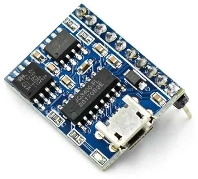 Alt view image 3 of 3 - AJMRTC JQ8400-FL Voice Module, Serial Port Control USB Copy Audio Synthesis Module, MP3 Music Voice IC Board, Onboard Flash Storage for MCU Development, Voice Prompt & Audio Playback Projects