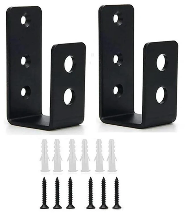 Main image of AJMRTC U Shape Door Barrier Clips, 2 x 4 Inch Heavy Duty Open Rod Bracket, Metal Retaining Holder for Barn, Shed, Garage Gate, Door Stay Support Bracket for Farm & Outdoor Gate Installation