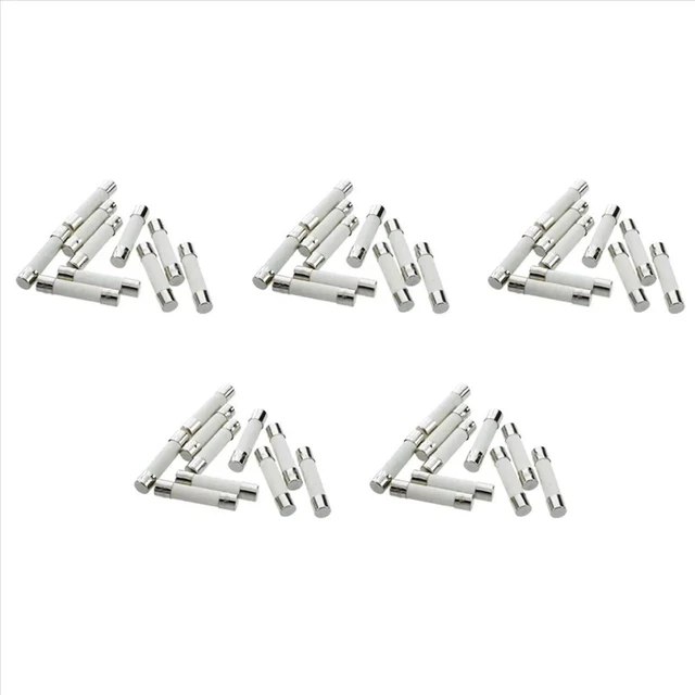 Alt view image 3 of 3 - AJMRTC 50Pcs 6×30mm High Speed Cylindrical Fuse Tubes, AC250V 15A Quick Blow Glass Fuses White & Silver, Fast Acting Cylindrical Fuse for Circuit Overcurrent Protection & Electronic Equipment Repair