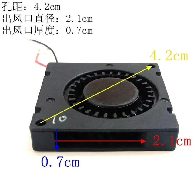 Alt view image 2 of 3 - AJMRTC EF35070S1-C020-F99 3507 Blower Fan, 35mm 3.5CM DC 5V Micro USB Silent Turbo Cooling Fan, 35x35x7mm Notebook Mini Fan for Laptop, Electronics Cooling DIY Projects