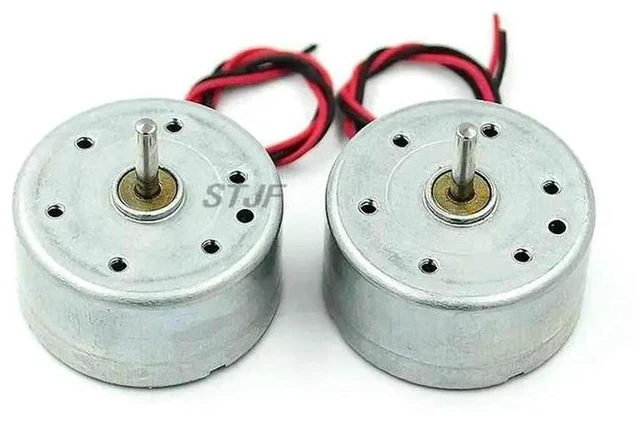 Main image of AJMRTC DC 300 Micro Brush Motor, 1.5V 3V 4.5V 5V 6V Multi Voltage Small DC Motor with 2 Wire 2mm Spacing 2 Pin Plug, Solar Powered Mini Electric Motor for DIY Toys, Model and Electronic Projects