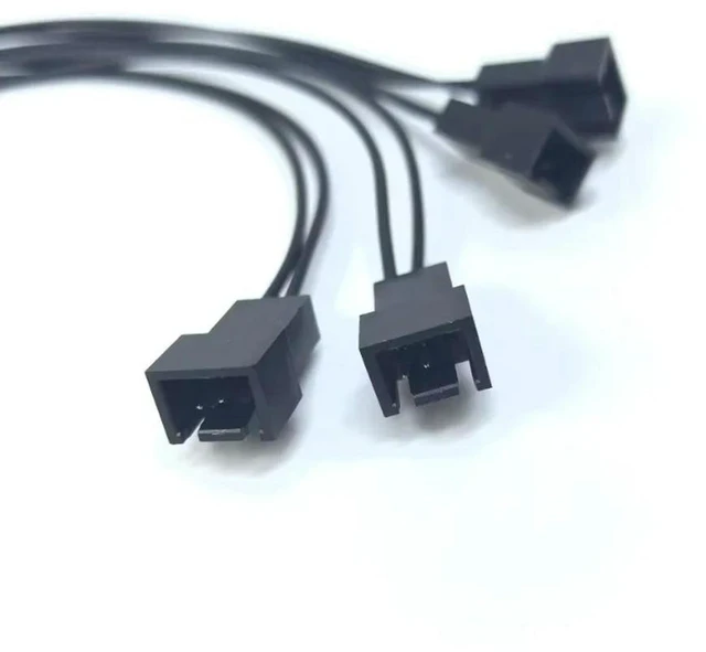 Alt view image 3 of 3 - AJMRTC IDE Molex 4Pin to 3Pin Fan Splitter Power Cable, 4-Pin Molex to 3Pin Socket Adapter Cord for PC Motherboard Case Cooling Fan, Desktop Computer Internal Fan Power Supply Extension Wire