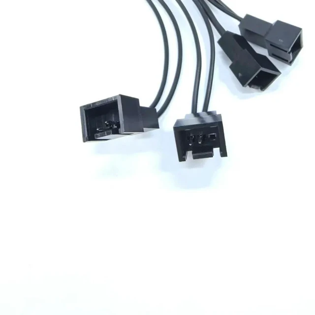 Alt view image 2 of 3 - AJMRTC IDE Molex 4Pin to 3Pin Fan Splitter Power Cable, 4-Pin Molex to 3Pin Socket Adapter Cord for PC Motherboard Case Cooling Fan, Desktop Computer Internal Fan Power Supply Extension Wire
