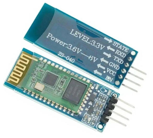 Main image of AJMRTC HC-06 HC06 4 Pin Serial Bluetooth Module, RS232 TTL RF Wireless Transceiver Plug-in Module, Slave Bluetooth Serial Communication Board for Arduino, Microcontroller and DIY Electronic Projects