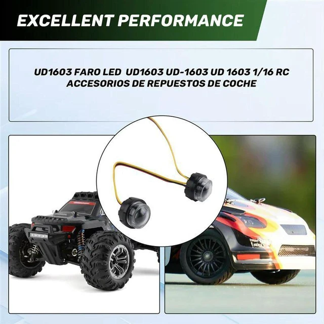 Main image of AJMRTC UD1603 LED Headlight Light, RC Car Replacement LED Lamp Spare Parts, Fits UDIRC UD1603 UD-1603 UD 1603 1/16 Scale RC Rally Car, RC Hobby Upgrade Accessories