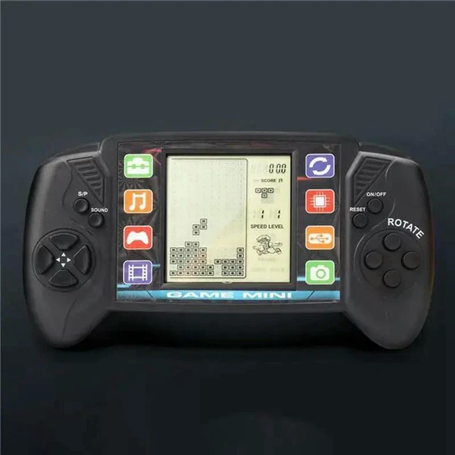Alt view image 2 of 3 - AJMRTC 2Pcs Pocket Handheld Video Game Console, 3.5 Inch LCD Mini Brick Game Player, Built-in 23+26 Classic Games, Portable Retro Game Machine for Kids Adults, Black