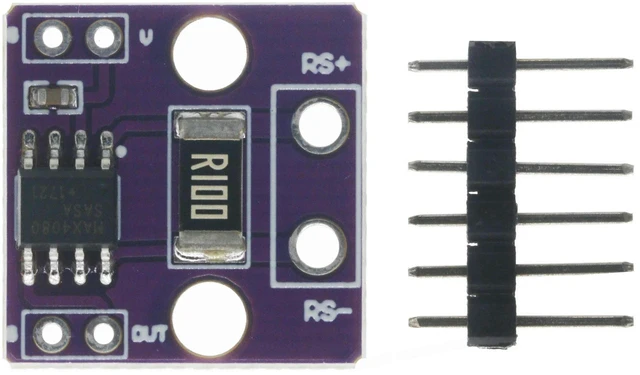 Alt view image 3 of 3 - AJMRTC MAX4080SASA Current Sense Amplifier Module, High Precision Current Detector Board, MAX4080 Current Measuring Module, 4.5V, 190uA for Electronic Testing & DIY Projects