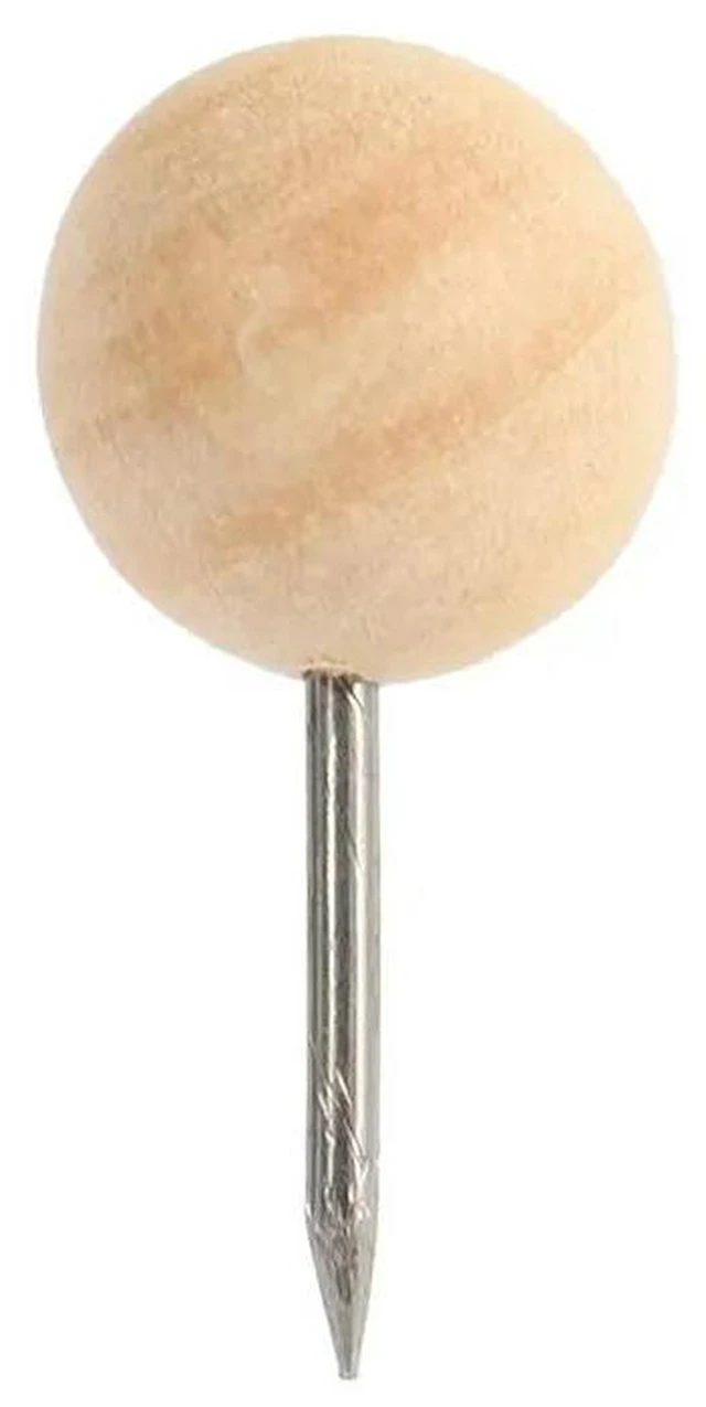 Alt view image 2 of 3 - AJMRTC 390Pcs Round Wood Decorative Push Pins, Wooden Head & Steel Needle Point Thumb Tacks, Map Pins for Photos, Posters, Documents, Cork Boards & Bulletin Boards, Office School Home Supplies