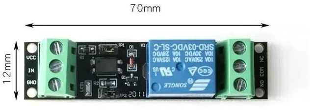 Alt view image 2 of 3 - AJMRTC 1 Channel DC 3V Relay Module, High Level Trigger Optocoupler Isolated Driver Control Board, Single Relay Switch Module Compatible with Arduino, ESP32, MCU for Smart Home & Electronic DIY Projec