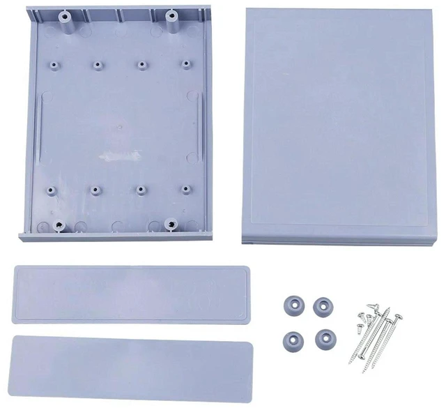 Main image of AJMRTC 2 Pack Plastic Electrical Junction Box, Light Grey Waterproof Dustproof Enclosure Case, 152 x 120 x 42mm Project Housing Box for Electronic Circuit Board, DIY Instrument, Outdoor & Indoor Wirin