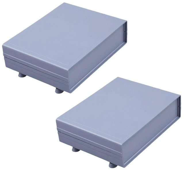 Alt view image 2 of 3 - AJMRTC 2 Pack Plastic Electrical Junction Box, Light Grey Waterproof Dustproof Enclosure Case, 152 x 120 x 42mm Project Housing Box for Electronic Circuit Board, DIY Instrument, Outdoor & Indoor Wirin