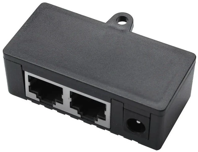 Alt view image 2 of 3 - AJMRTC 3 Pack Passive PoE Splitter & PoE Injector Kit, RJ45 Ethernet PoE Adapter Connector with 5.5mm x 2.1mm DC Jack, Black Passive PoE Power Supply for IP Network Camera, LAN Network Equipment