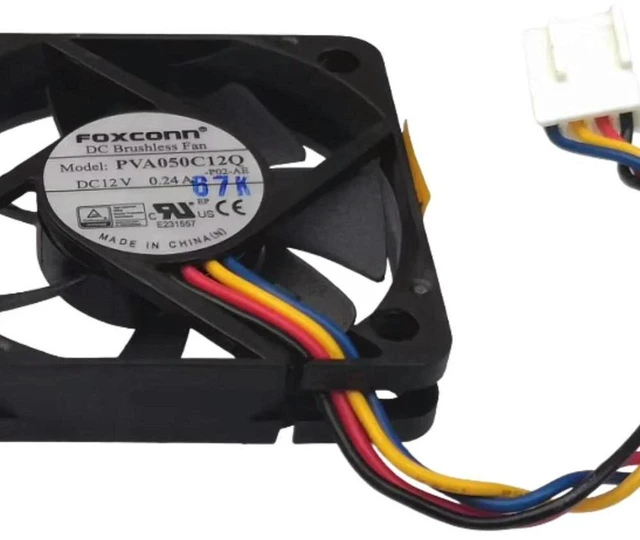 Alt view image 3 of 3 - AJMRTC 5010 5CM PWM Cooling Fan Replacement for PVA050C12Q, DC12V 0.24A Hydraulic Bearing Slim Silent 4-Wire Adjustable Speed Cooler Fan for Chassis, Equipment, Electronic Device Heat Dissipation