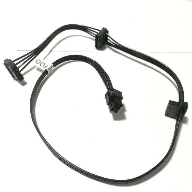 Alt view image 3 of 4 - AJMRTC 6Pin to 3 Molex 4Pin IDE Power Splitter Cable, 1 to 3 Port Modular PSU Power Adapter Cord 70CM, Compatible with Seasonic Haiyun KM3 Series Modular Power Supply, for PC HDD Fan PATA Peripheral