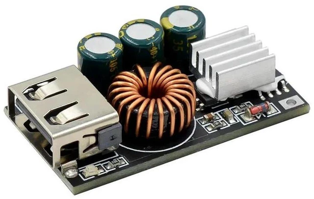 Alt view image 2 of 3 - AJMRTC QC3.0 DIY Fast Charger Step Down Module, DC 5-32V Input 24W Buck Power Converter Board, Quick Charge Module for Mobile Phone Emergency Charging