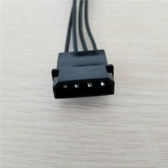 Alt view image 3 of 3 - AJMRTC 4Pin IDE Molex to 2-Port 15Pin SATA Power Short Cable, 18AWG Wire, Molex to Dual SATA HDD SSD Power Adapter Cord for PC DIY Internal Storage Power Connection