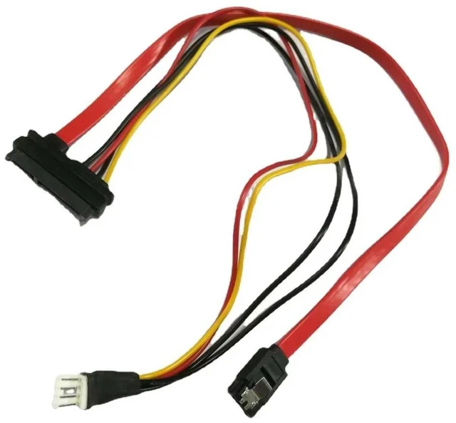 Main image of AJMRTC 22Pin 7+15 SATA to 7Pin Data + 4Pin Male FDD Floppy Power Splitter Extension Cable, SATA HDD Data & Power Adapter Cord for Desktop PC Hard Drive