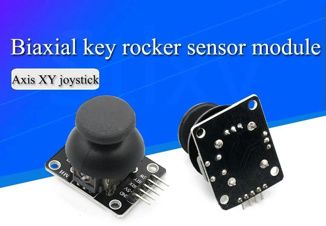 Main image of AJMRTC KY-023 Dual-axis XY Joystick Module, PS2 Analog Control Lever Sensor with Z-axis Push Button, 3.3V-5V Game Controller Joystick Breakout Board for Arduino, ESP32, Raspberry Pi, DIY Electronic