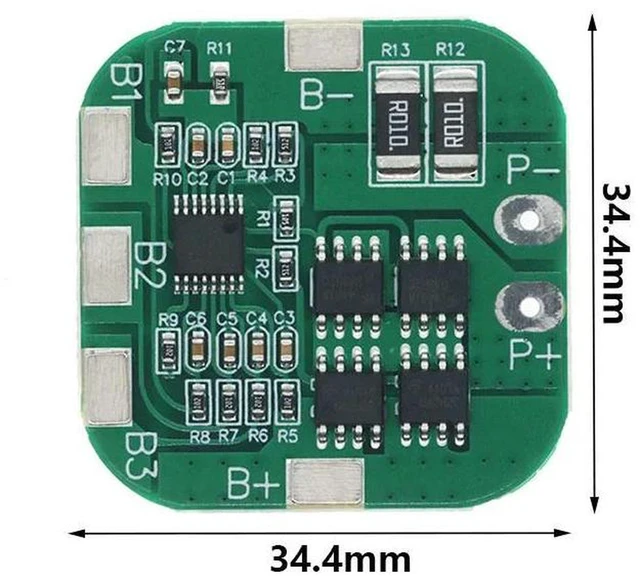 Alt view image 3 of 3 - AJMRTC 4S 14.8V /16.8V 20A Peak Li-ion BMS PCM Battery Protection Board, Lithium Battery Management Module for LiCoO2 LiMn2O4 Cells, Overcharge Over-Discharge Short Circuit Protection