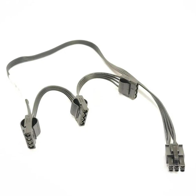 Main image of AJMRTC 6Pin to Mainboard HDD 3-Port IDE 4Pin Molex Power Cable, 6P Male to 3 IDE 4Pin Molex Power Socket Cord for Great Wall G5 G6 G7 X5 X6 X7 X8 Power Module, Hard Drive Power Supply Splitter Wire