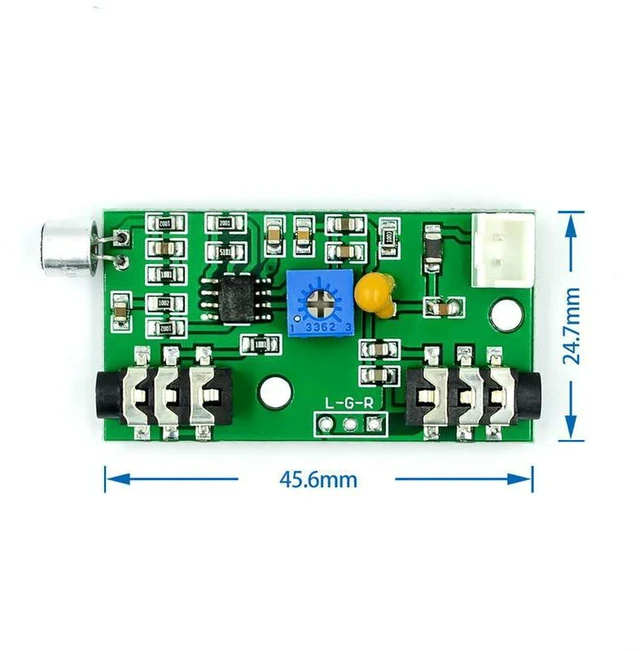 Alt view image 3 of 3 - AJMRTC WAVGAT Microphone Pickup Amplifier Module, Gain Adjustable Audio Amplifier Circuit Board, AC Signal Amplification Preamp Board, Microphone Sound Pickup Sensor Module for Voice Collection, Audio