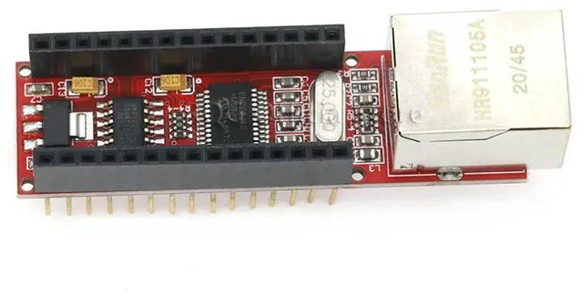 Alt view image 2 of 3 - AJMRTC ENC28J60 Ethernet Shield Module with HR911105A, Nano V3 Ethernet Webserver Board, Microchip ENC28J60 Chip, Network Expansion Module for Arduino Nano 3.0, Web Server & LAN Communication Projects