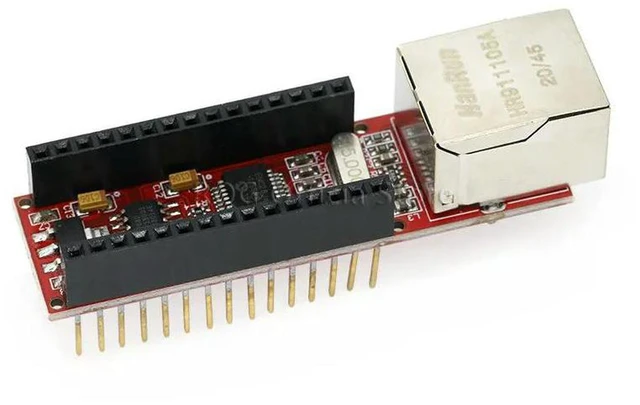Alt view image 3 of 3 - AJMRTC ENC28J60 Ethernet Shield Module with HR911105A, Nano V3 Ethernet Webserver Board, Microchip ENC28J60 Chip, Network Expansion Module for Arduino Nano 3.0, Web Server & LAN Communication Projects