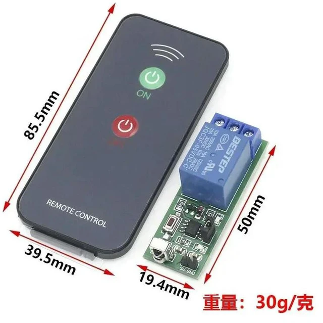 Alt view image 2 of 3 - AJMRTC 5V 1 Channel IR Infrared Receiver Relay Driver Module Board with Active Remote Controller, Wireless ON OFF Switch for Arduino Raspberry Pi Home Automation DIY Electronic Projects