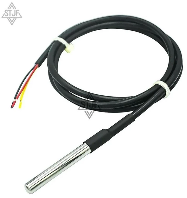 Main image of AJMRTC 1PCS DS18B20 Waterproof Thread Temperature Probe, Stainless Steel Package Digital 18B20 Temp Sensor with 5M Cable, 1-Wire Thermal Sensor for Arduino Raspberry Pi Liquid Temperature Monitoring