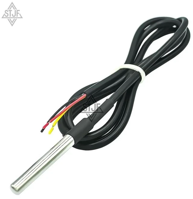 Alt view image 3 of 3 - AJMRTC 1PCS DS18B20 Waterproof Thread Temperature Probe, Stainless Steel Package Digital 18B20 Temp Sensor with 5M Cable, 1-Wire Thermal Sensor for Arduino Raspberry Pi Liquid Temperature Monitoring