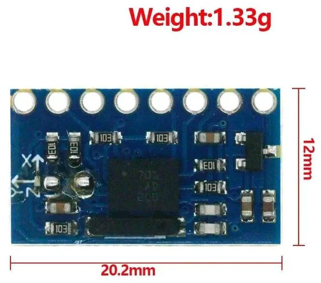 Alt view image 3 of 3 - AJMRTC GY-BNO055 9DOF 9-Axis Absolute Orientation Sensor Module, BNO055 Breakout Board with Accelerometer Gyroscope Magnetometer, I2C Serial Interface for Arduino STM32 Raspberry Pi Motion Projects
