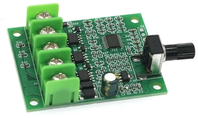 Alt view image 2 of 3 - AJMRTC DC 6V-24V 3 Phase Brushless Motor Driver Board, Hallless BLDC Speed Controller Governor Switch Module, 12V Brushless Motor Control Board for Small BLDC Motor DIY Speed Regulation Projects
