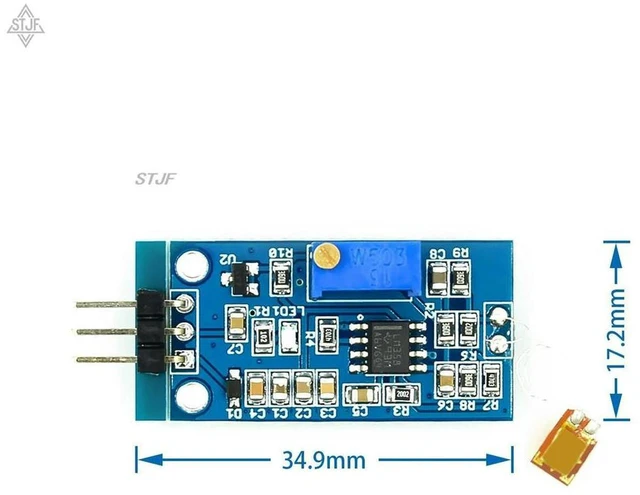 Alt view image 2 of 3 - AJMRTC Y3 Strain Gauge Bending Sensor Module, Weighing Amplifier Module with Program Information, Analog Force Strain Signal Amplification Board for Arduino STM32 Weight & Bending Detection DIY Projec