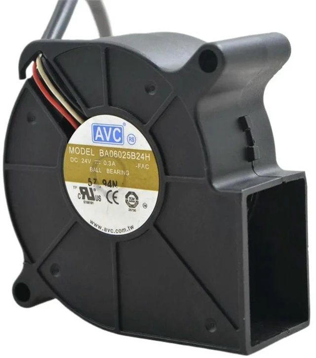 Alt view image 3 of 3 - AJMRTC Turbo Blower Fan Replacement for AVC BA06025B24H, DC 24V 0.3A Dual Ball Bearing Centrifugal Cooler, 60x60x25mm 6025 High Speed Cooling Fan for Industrial Equipment Heat Dissipation