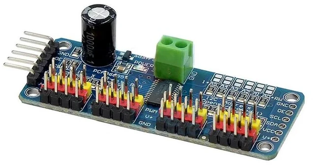 Alt view image 3 of 3 - AJMRTC PCA9685 16 Channel 12-bit PWM Servo Motor Driver I2C IIC Module, 16-Way PWM Controller Breakout Board for MG90S SG90 MG995 Servos Arduino STM32 Robot Motion Control Projects